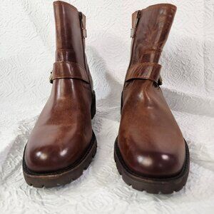 LUCKY BRAND "Taini" Women's Leather size 11 Brown Moto  Bootie zip and b…